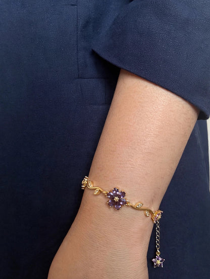 Amethyst Blossom Bracelet