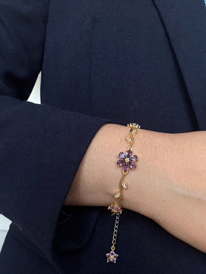 Amethyst Blossom Bracelet